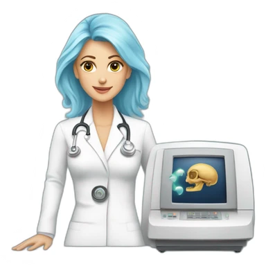 Posh-Radiologist-performing-breast-mri-to-leni-klum sticker