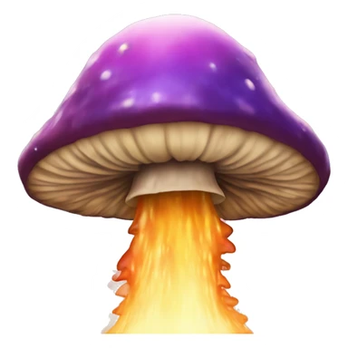 Mushroom melting into the cosmos sticker
