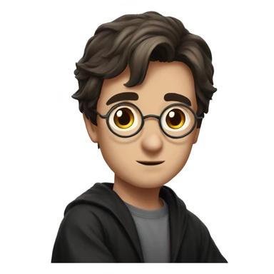 harry potter sitting on the floor and looking down, suprised face sticker