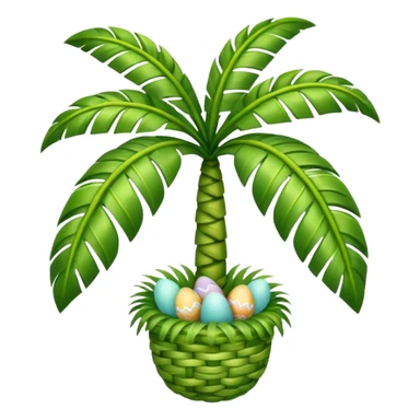 Easter palm decoration sticker