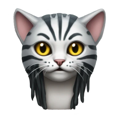 a filine cat mixed with alien vs predator sticker