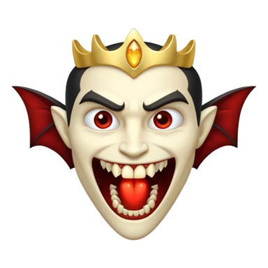 vampire fangs with halo sticker