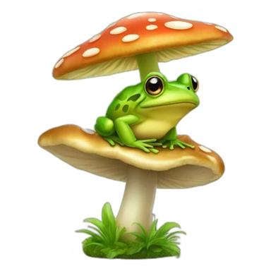 Frog on a mushroom  sticker