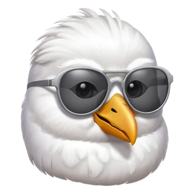 A seagull head with sunglasses sticker