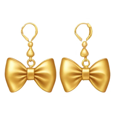 dangly gold bow earrings sticker