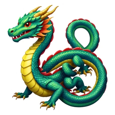  Straight Eastern dragon no legs  sticker