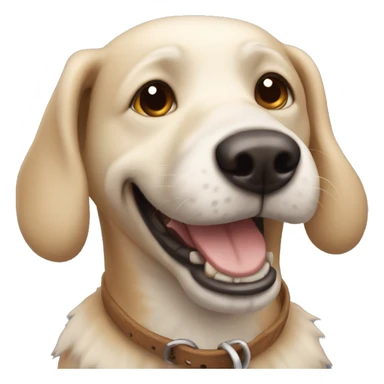 Happy dog with human sticker