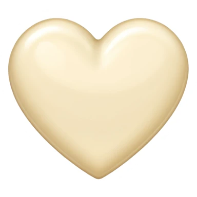 Cream heart sticker