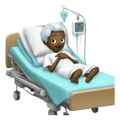 A sick patient  sticker