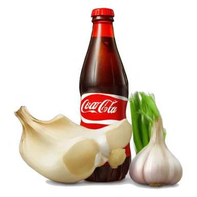 Coke with garlic sticker