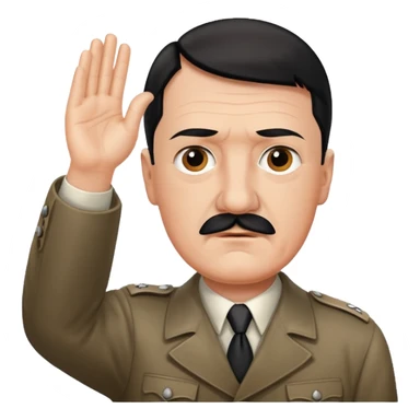Hitler ios with hand raised sticker