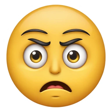 Disgusted emoji with lashes sticker