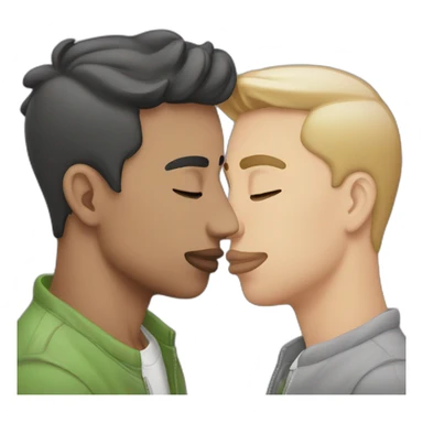 2 gays kissing sticker