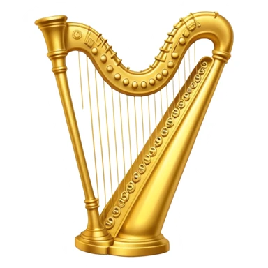 Golden harp  sticker