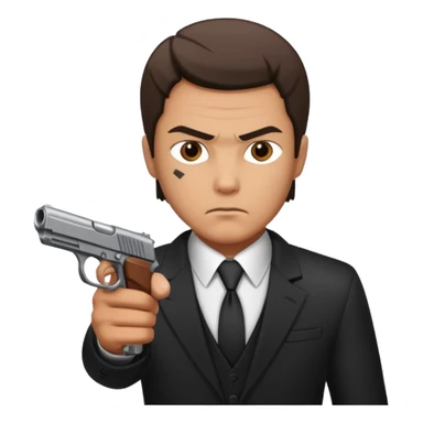 hitman with pistol sticker