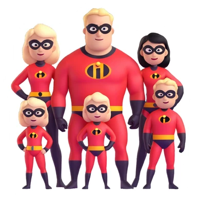 Incredibles superhero family sticker