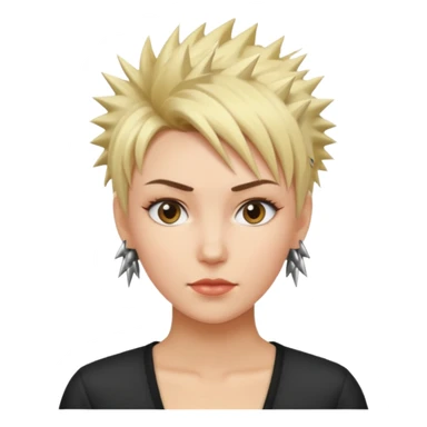 frau freche extreme Kurzhaarfrisur sticker