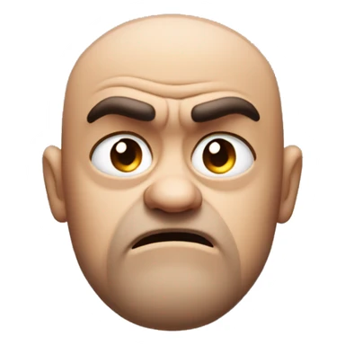 Grumpy but wistful face sticker