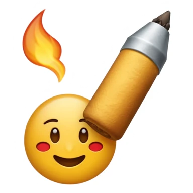 Sigara içen döğmeli sarı emoji sticker