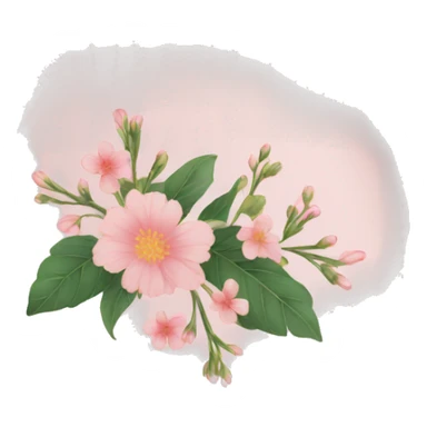 Light pink floral serving tray sticker