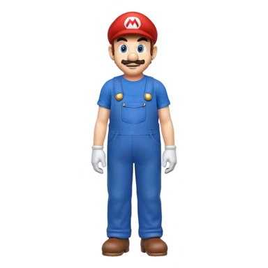 Super Mario character with red cap and blue overalls sticker