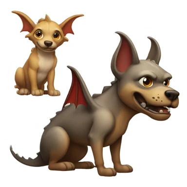 dog + dragon sticker