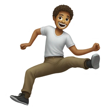 smiling and kicking feet sticker