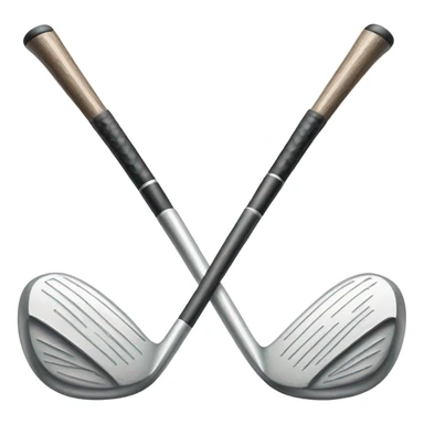 Hand drawn Golf logo of 2 crossed golf clubs  sticker
