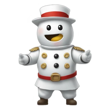 Bonhomme qui sourit et qui regarde sur le côté sticker