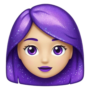 Glitter Roxo e Ciano Seta sticker
