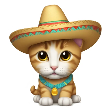 Kitten with a sombrero sticker