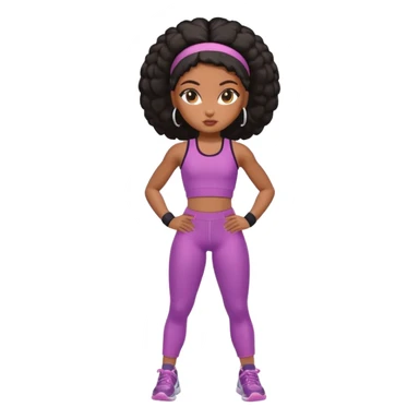 Black gym girl cute bratz doll sticker
