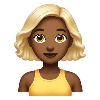 Bitmoji girl covered in sunscreen sticker