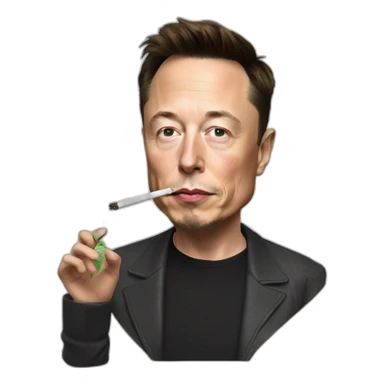 elon musk smoking weed sticker