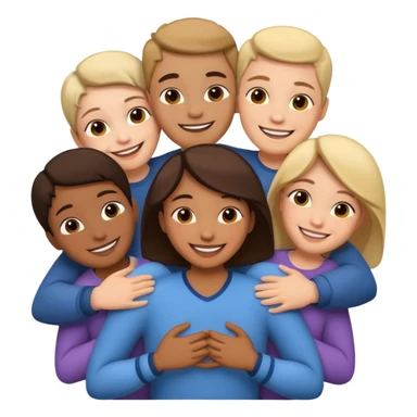 Abrazo grupal sticker
