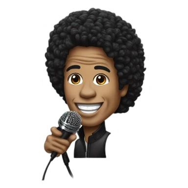 mickael jackson with a mic sticker