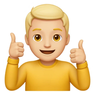 Emoji doing thumb finger applause sticker