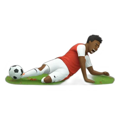 Soccer Player In Pain on Ground sticker