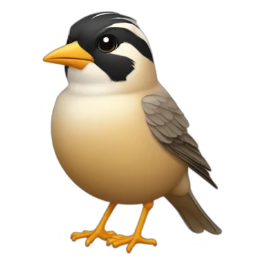 lark bird front view sticker