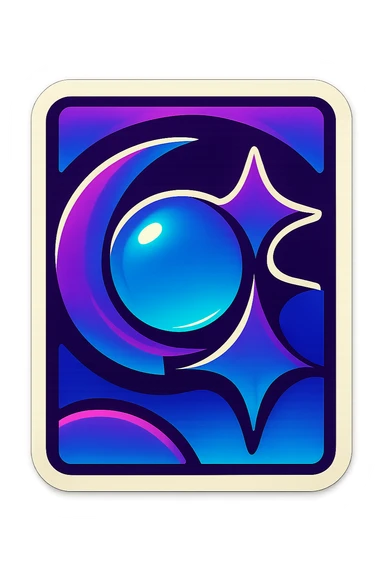 render a playing card back design for PCU sticker