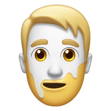 A man with mayo on his face sticker