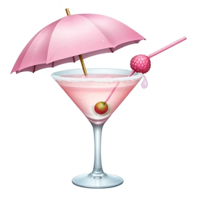 baby pink lychee martini drink sticker