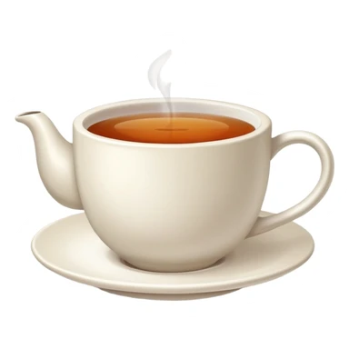 steaming cup of tea with tea bag sticker