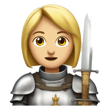 Joan of arc with sword sticker