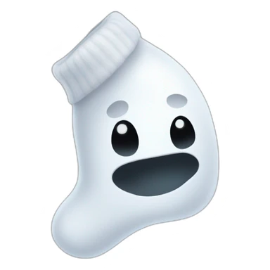 ghost in form of sock sticker