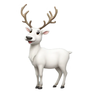 white-reindeer sticker
