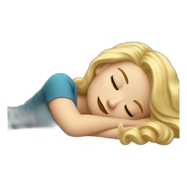 blond hair girlfriend asleep watching movie sticker