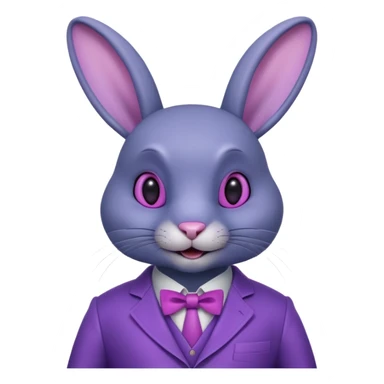 Bonnie es un conejo animatrónico de color índigo con ojos magenta. El color de su hocico, panza y el interior de sus orejas es un color lavanda.Tiene orejas largas articuladas e tiene dientes redondos y carece de cejas.Su traje parece estar hecho de un material metálico. haz solo su cabeza sticker