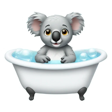 Koala taking a bubble bath sticker