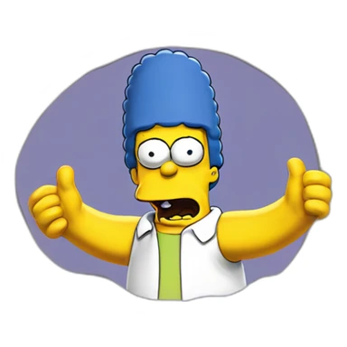 the simpsons homer fall guys style sticker